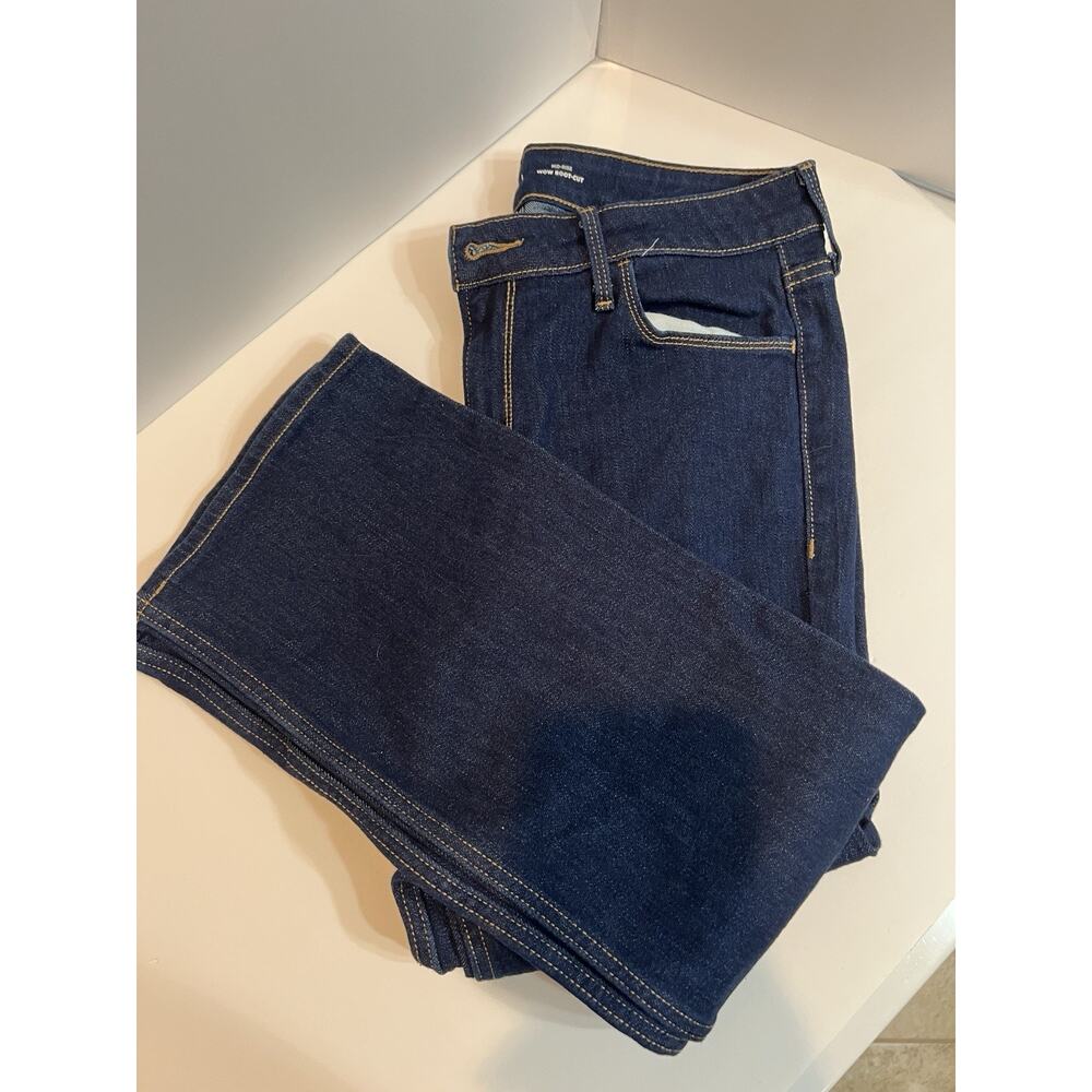 Old Navy‎ Wow Boot-Cut Jeans Womens 8 Long Mid-Rise Dark Wash Denim
